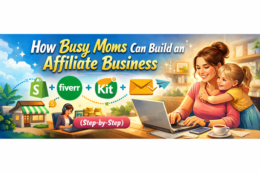 How Busy Moms Can Build an Affiliate Business Using Shopify + Fiverr + Kit (Step-by-Step)