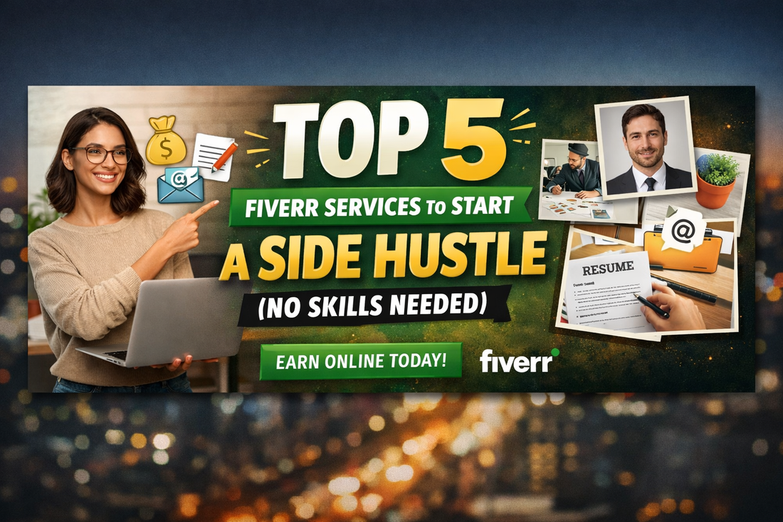 💼 Top 5 Fiverr Services That Help You Start a Side Hustle (With 0 Skills)