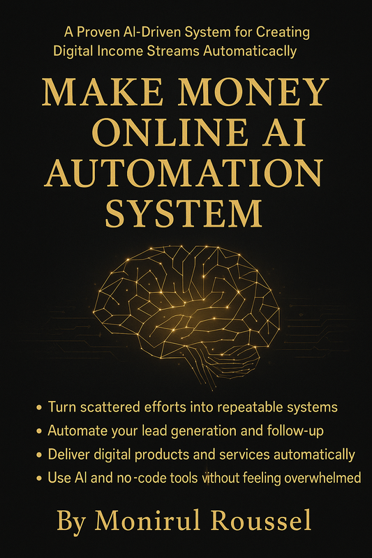 MAKE MONEY ONLINE AI AUTOMATION SYSTEM Build Systems That Earn for You, Even When You’re Offline